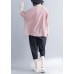 Women pink chiffon clothes Fashion Catwalk o neck Batwing Sleeve Summer tops